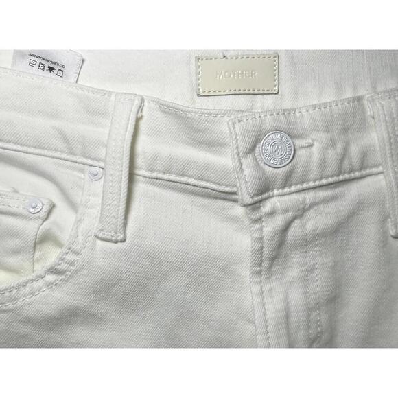 New Mother White Straight Jeans, size 30 - Picture 3 of 6